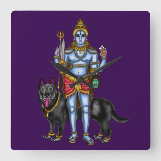 Reloj de pared del Señor Bhairava (Anverso)