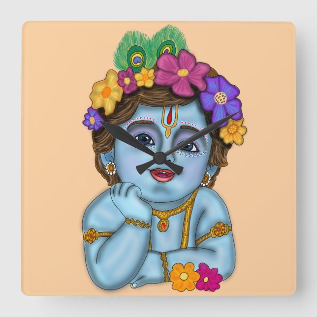 Reloj de pared del Señor Krishna (Anverso)