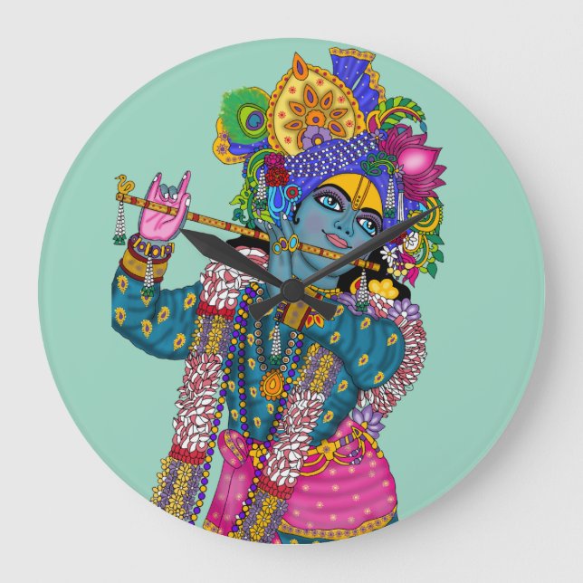 Reloj de pared del Señor Krishna (Anverso)