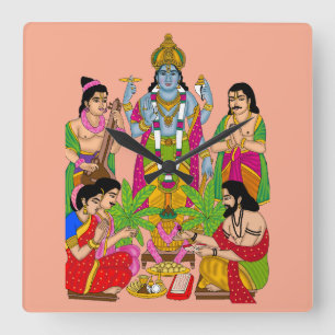 Reloj de pared del Señor Satyanarayan