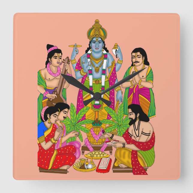 Reloj de pared del Señor Satyanarayan (Anverso)