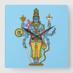 Reloj de pared del Señor Vishnu