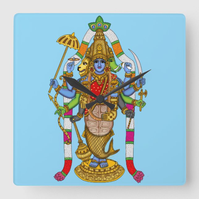 Reloj de pared del Señor Vishnu (Anverso)