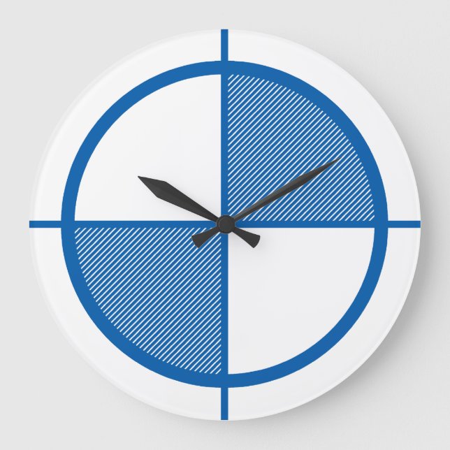 Reloj de pared del símbolo de la elevación (azul) (Anverso)