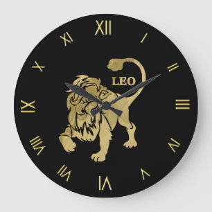 Reloj de pared del símbolo del zodiaco de Leo