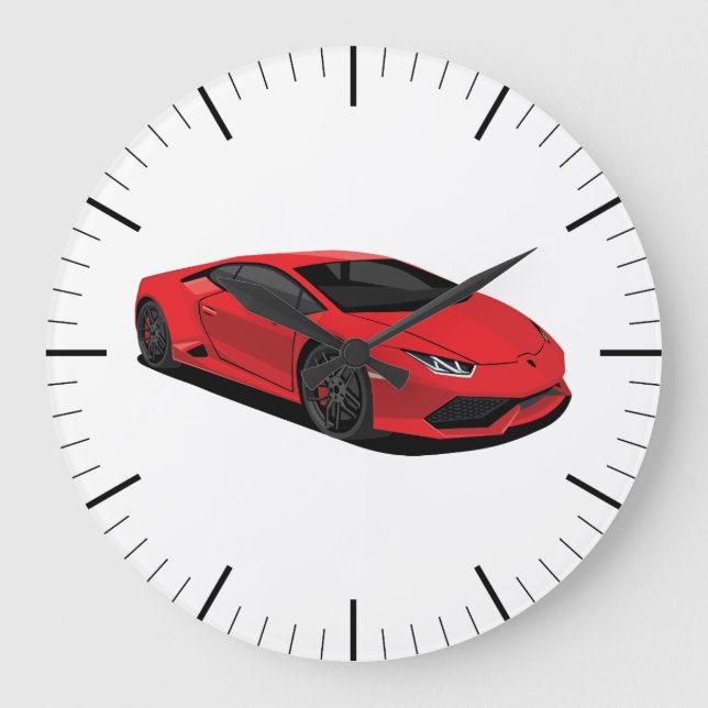 Reloj de pared del supercoche rojo (Anverso)