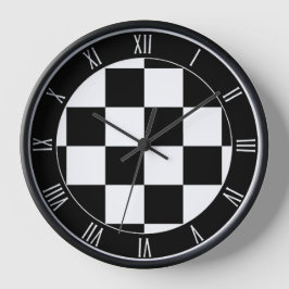 Reloj de pared del tablero de ajedrez