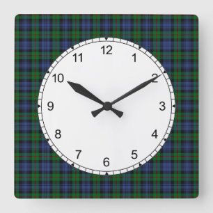 Reloj de pared del tartán de Murray del clan