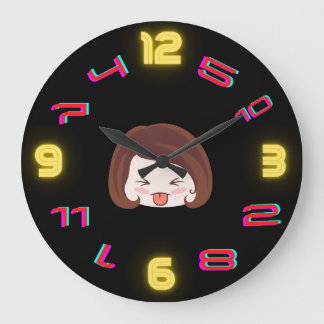 Reloj de pared del TDAH - Paleta de pelo marrón