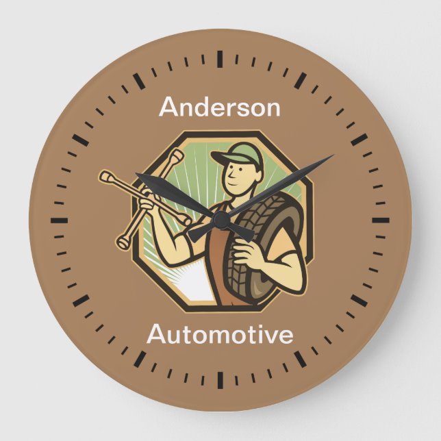 Reloj de pared del tema comercial del automóvil re (Anverso)