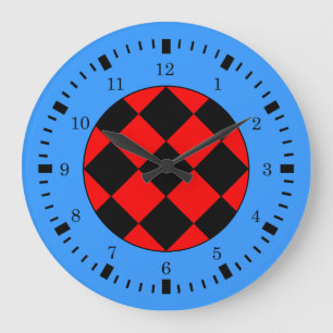 Reloj de pared del tema de la Carreras azul negra