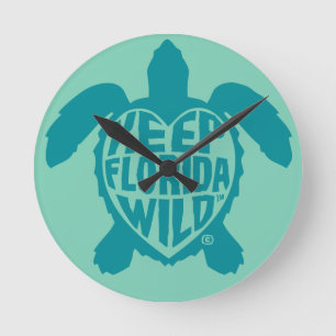 Reloj de pared del tiempo de la tortuga de mar