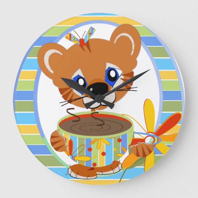 Reloj de pared del tiempo del café (Anverso)