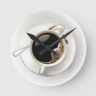Reloj de pared del tiempo del café
