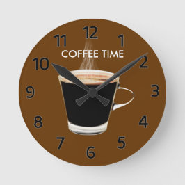 Reloj de pared del tiempo del café