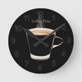 Reloj de pared del tiempo del café