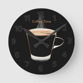 Reloj de pared del tiempo del café