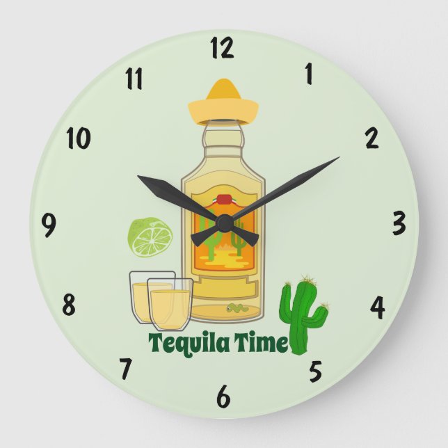 Reloj de pared del tiempo del Tequila (Anverso)