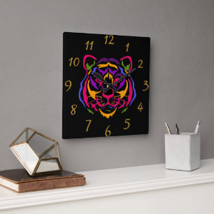 Reloj de pared del tigre