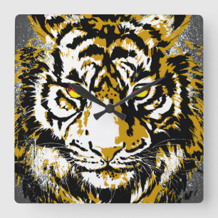 Reloj de pared del tigre - Reloj de cabeza del tig