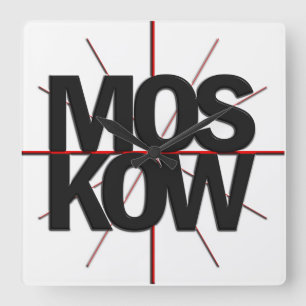 Reloj de pared del Timezone de Moscú
