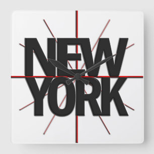 Reloj de pared del Timezone de Nueva York