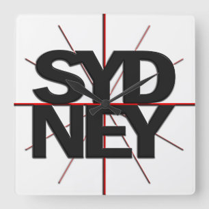 Reloj de pared del Timezone de Sydney