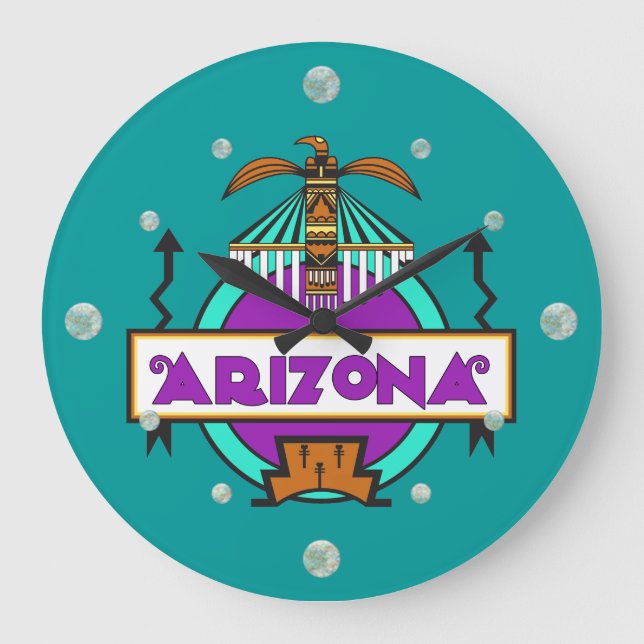 Reloj de pared del tótem de Arizona (Anverso)