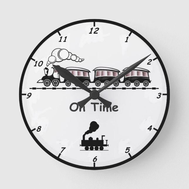 Reloj de pared del tren de vapor (Anverso)
