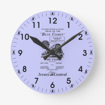 Reloj de pared del tren del Comet Azul Central de