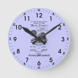 Reloj de pared del tren del Comet Azul Central de