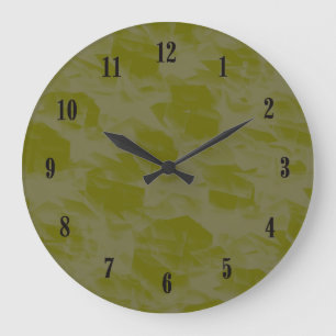 Reloj de pared del verde verde oliva con números