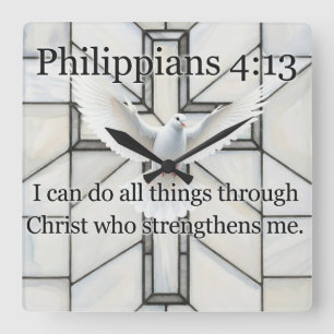 Reloj de pared del versículo de la Biblia Filipens