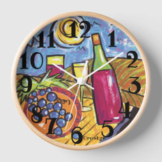 Reloj de pared del vino