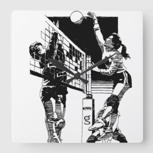 Reloj de pared del voleibol
