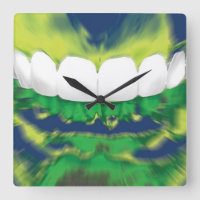 Reloj de pared dentista de diseño de dientes en el