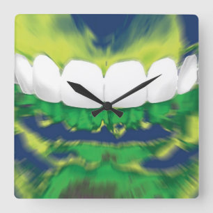 Reloj de pared dentista de diseño de dientes en el