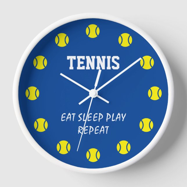 Reloj de pared deportivo de la pelota de tenis de  (Anverso)