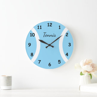 Reloj de pared deportivo de pelota de tenis redond