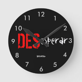 Reloj de pared DESesperar DESenREdo negro