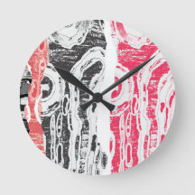 Reloj de pared – Diseño abstracto de Friction Land