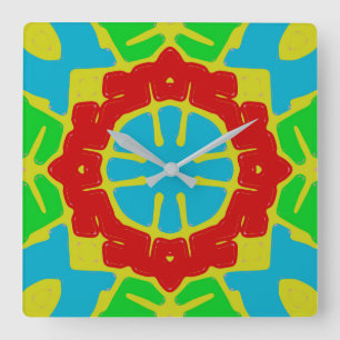 Reloj de pared, diseño clásico y colorido