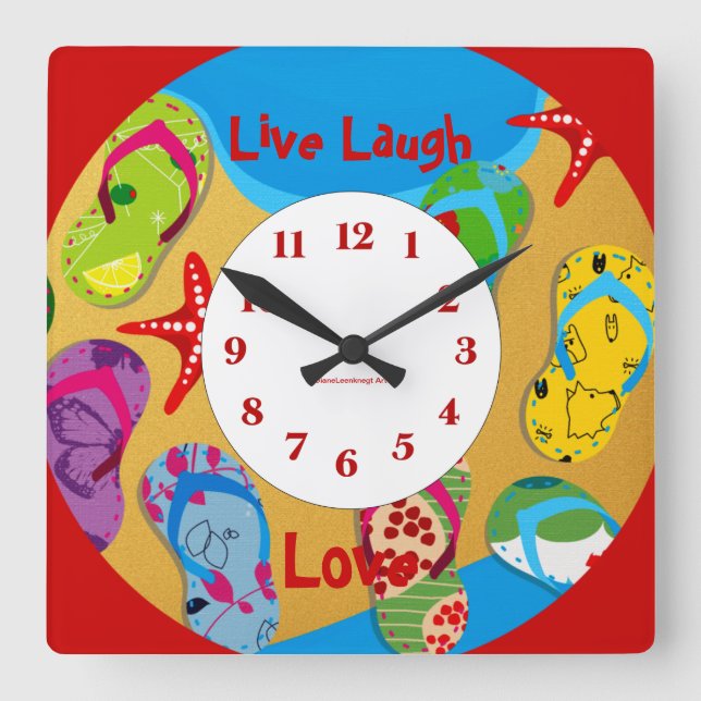 Reloj de pared divertida en verano (Anverso)