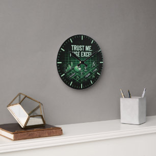 Reloj de pared divertido de Excel para traders y c
