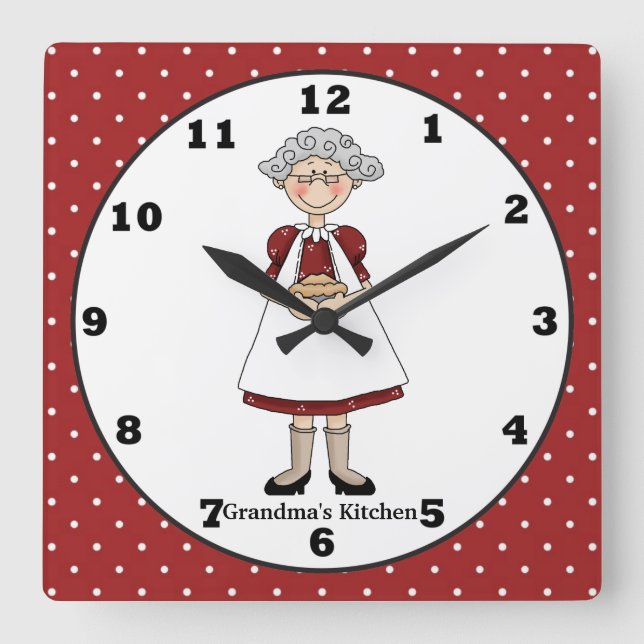 Reloj de pared divertido de la cocina de la abuela (Anverso)