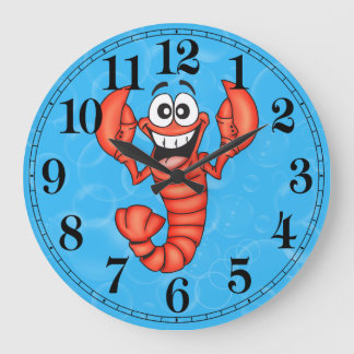 Reloj de pared divertido de la langosta