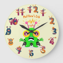 Reloj de pared divertido de monstruo de baba para 
