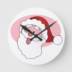Reloj de pared divertido de Santa personalizado