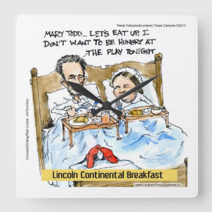 Reloj de pared divertido Desayuno con Lincoln