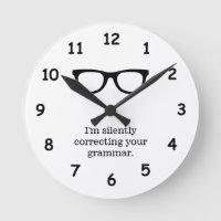 Reloj de pared divertido para maestros de escuela
